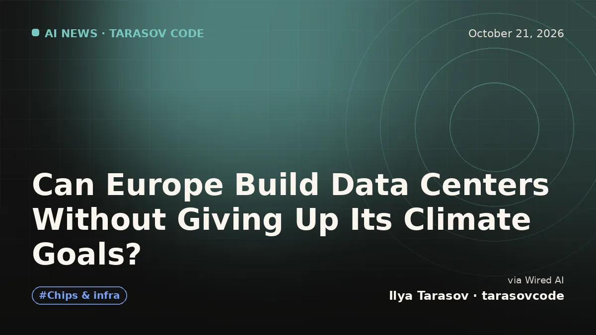 Can Europe Build Data Centers Without Giving Up Its Climate Goals?