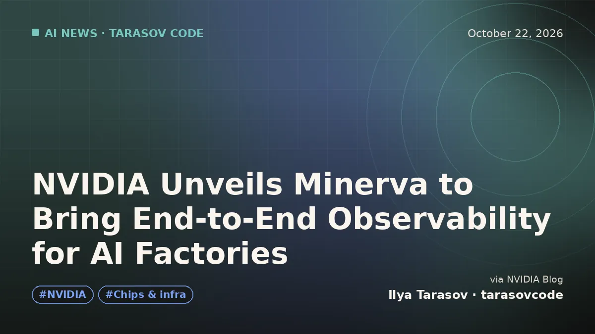 NVIDIA Unveils Minerva to Bring End-to-End Observability for AI Factories