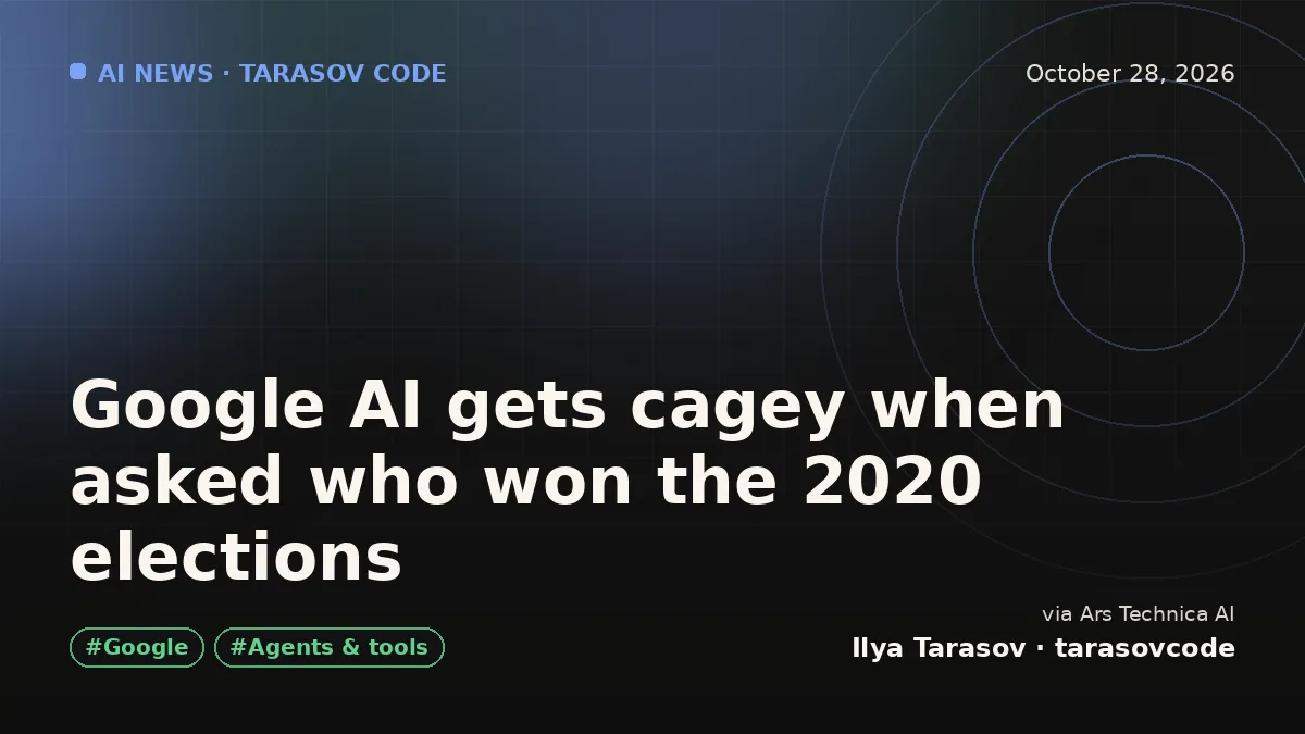 Google AI gets cagey when asked who won the 2020 elections