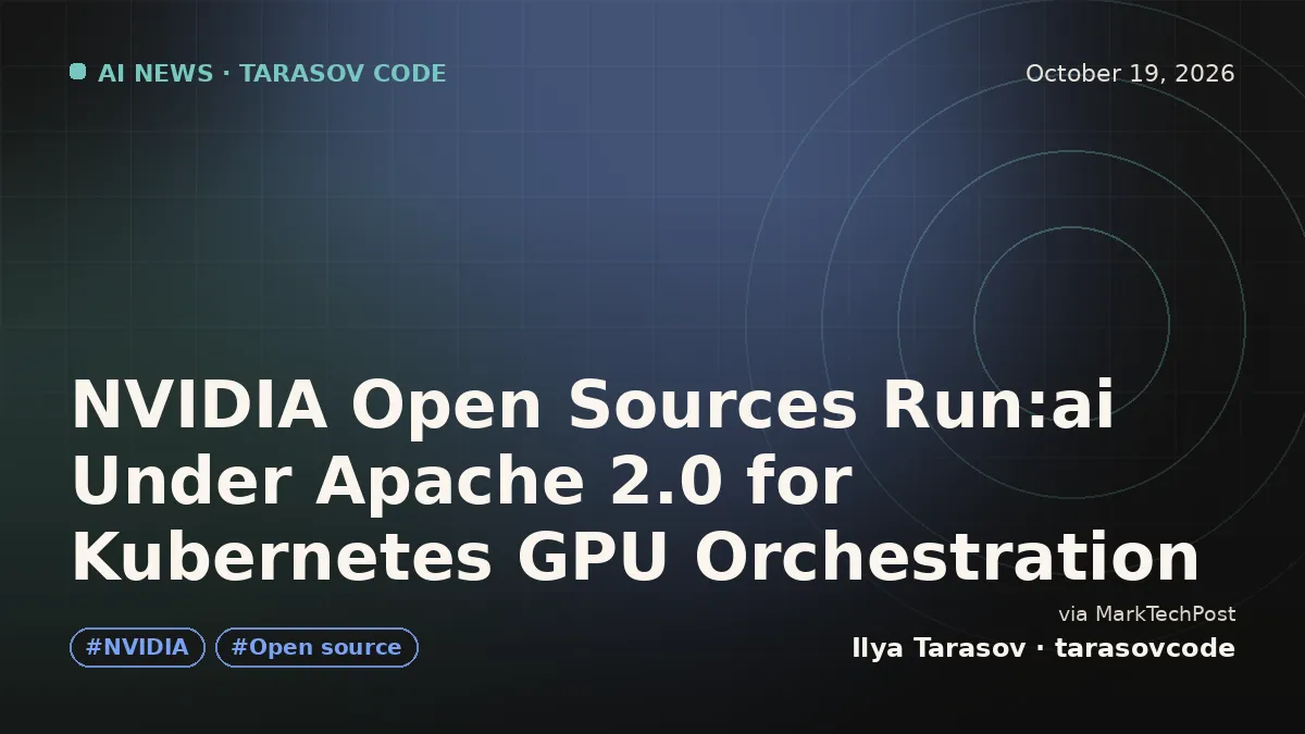 NVIDIA Open Sources Run:ai Under Apache 2.0 for Kubernetes GPU Orchestration
