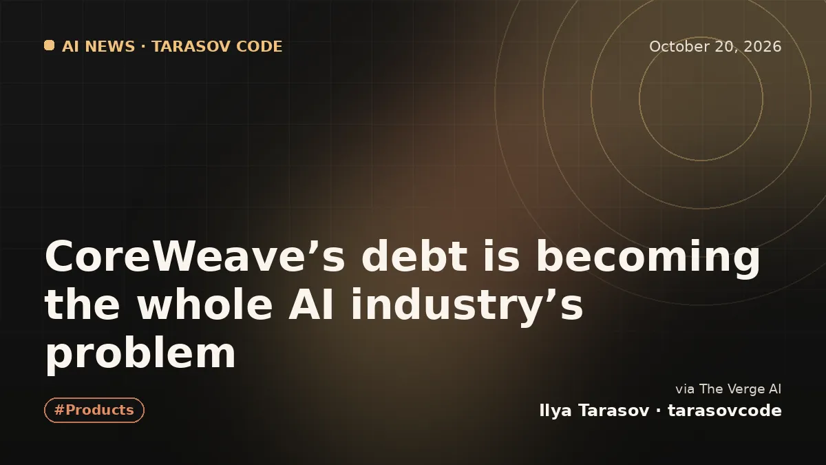 CoreWeave’s debt is becoming the whole AI industry’s problem