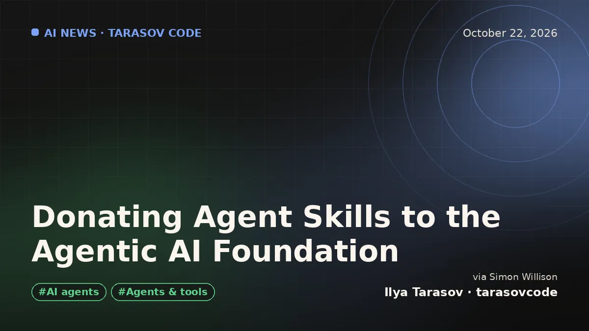 Donating Agent Skills to the Agentic AI Foundation