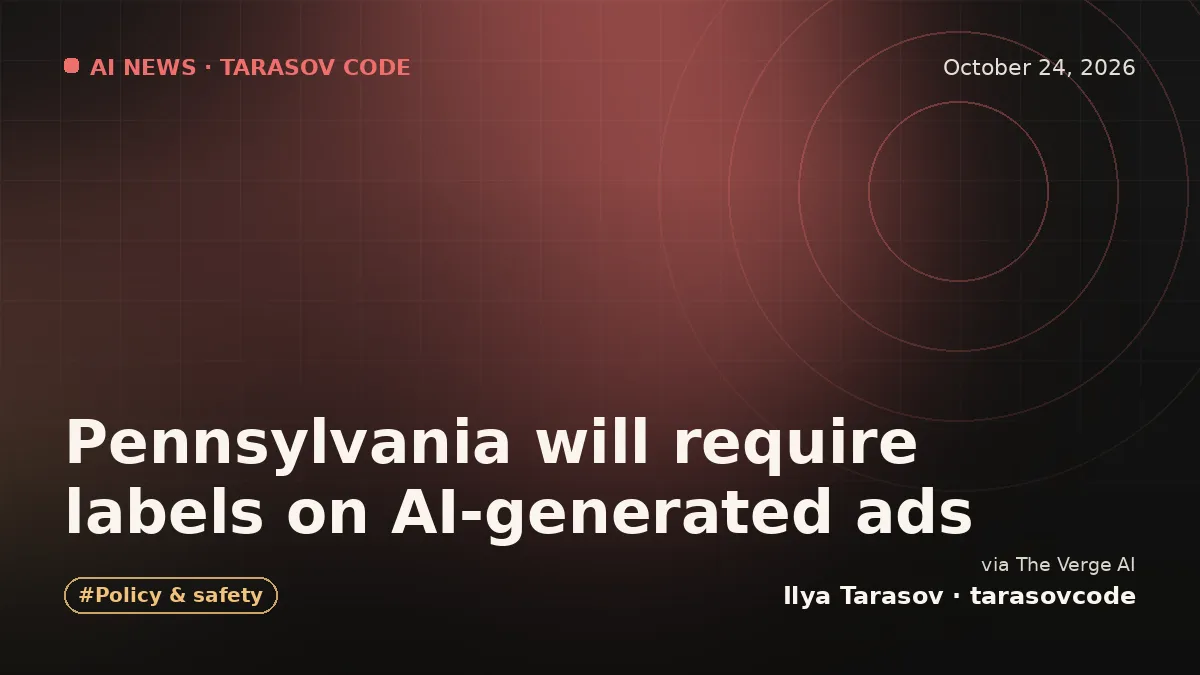 Pennsylvania will require labels on AI-generated ads