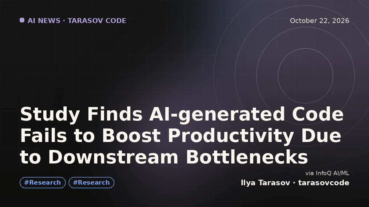 Study Finds AI-generated Code Fails to Boost Productivity Due to Downstream Bottlenecks