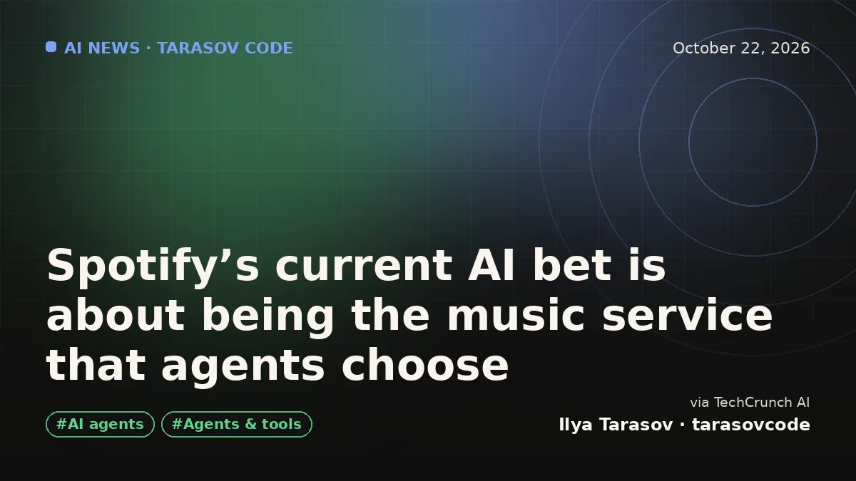 Spotify’s current AI bet is about being the music service that agents choose