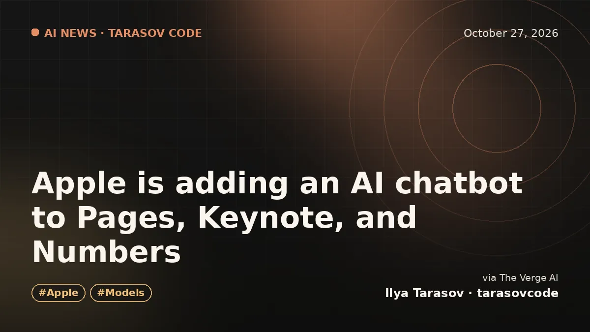 Apple is adding an AI chatbot to Pages, Keynote, and Numbers