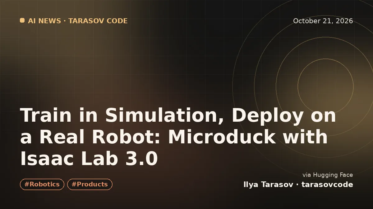 Train in Simulation, Deploy on a Real Robot: Microduck with Isaac Lab 3.0