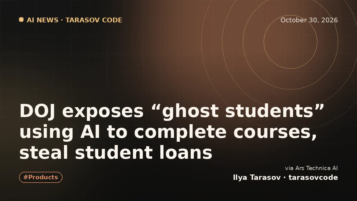 DOJ exposes “ghost students” using AI to complete courses, steal student loans