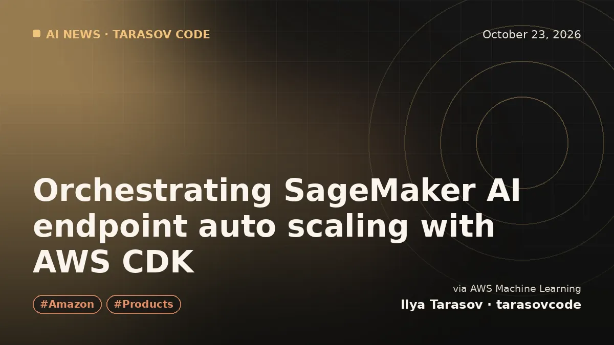 Orchestrating SageMaker AI endpoint auto scaling with AWS CDK