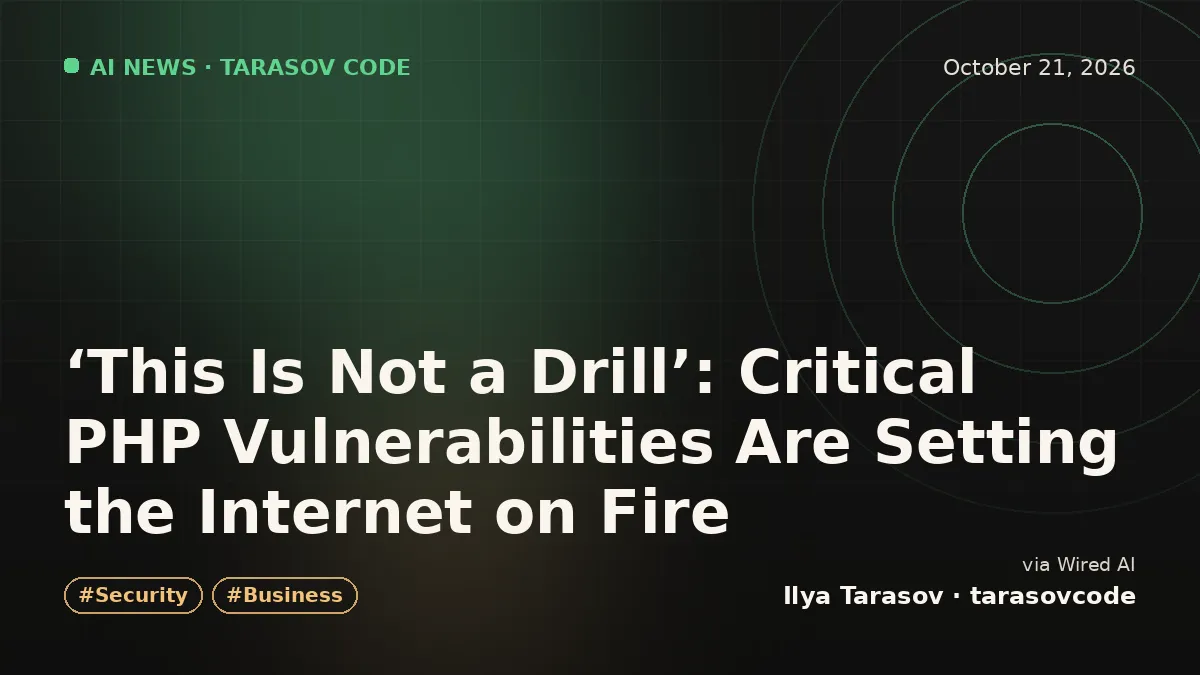 ‘This Is Not a Drill’: Critical PHP Vulnerabilities Are Setting the Internet on Fire
