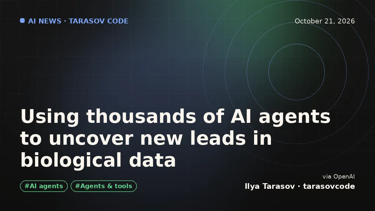 Using thousands of AI agents to uncover new leads in biological data