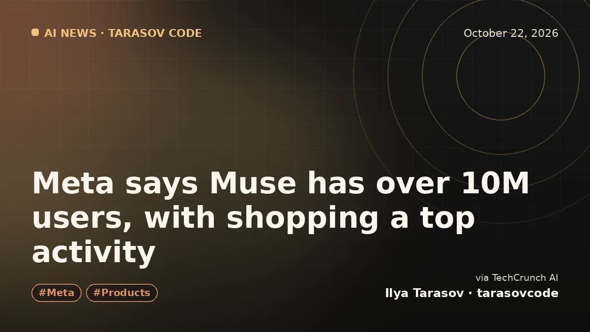 Meta says Muse has over 10M users, with shopping a top activity