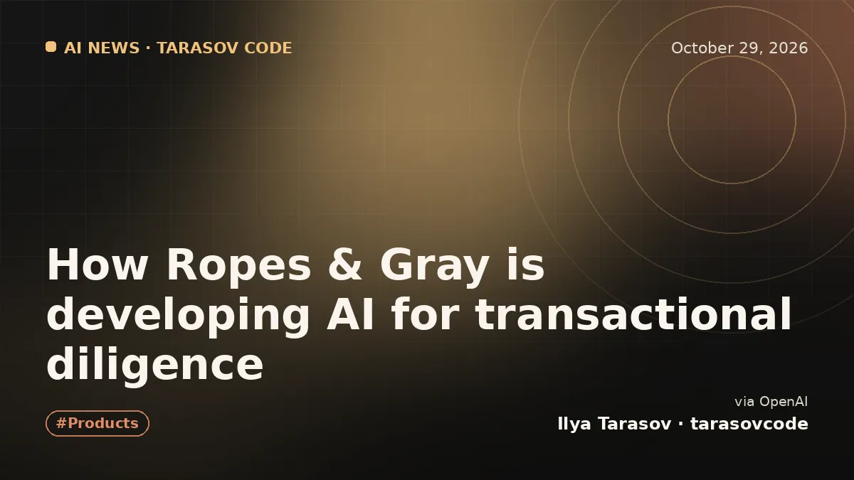 How Ropes & Gray is developing AI for transactional diligence