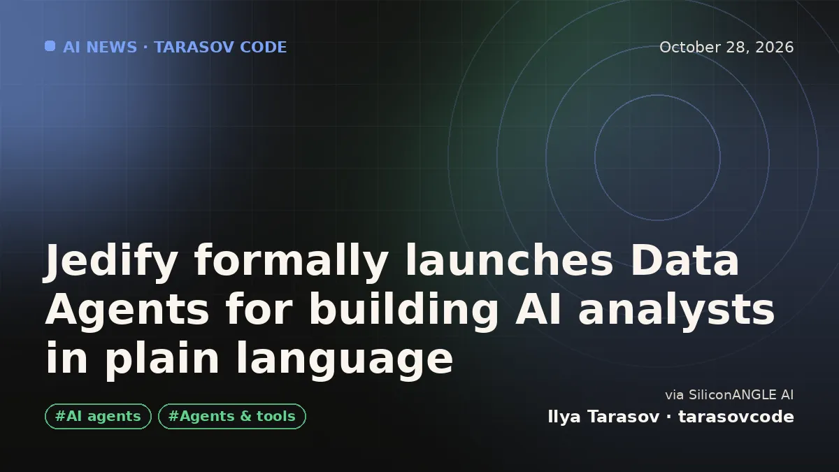 Jedify formally launches Data Agents for building AI analysts in plain language