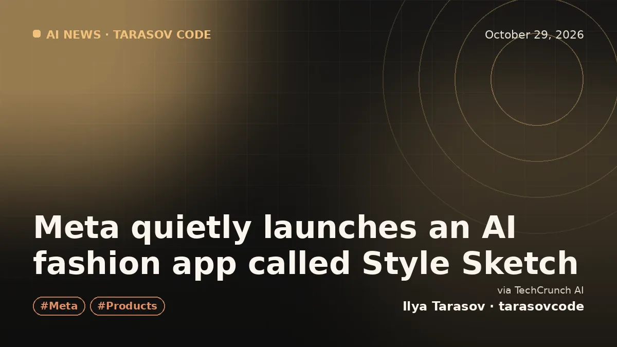 Meta quietly launches an AI fashion app called Style Sketch