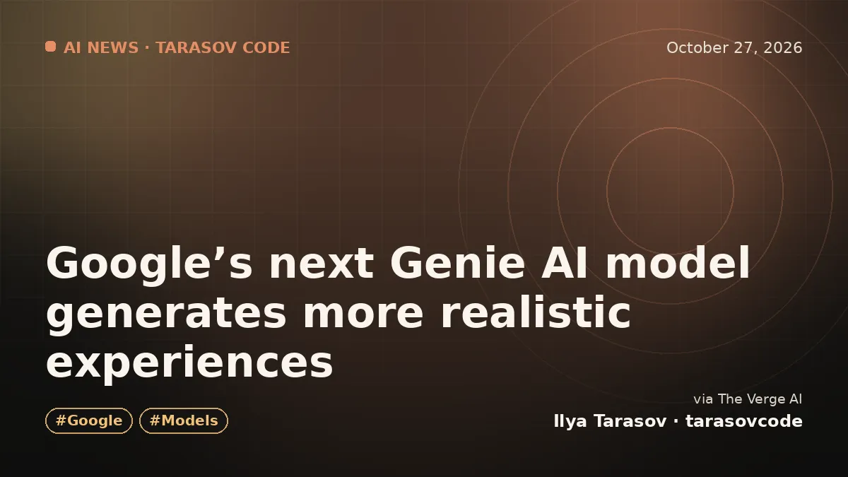 Google’s next Genie AI model generates more realistic experiences