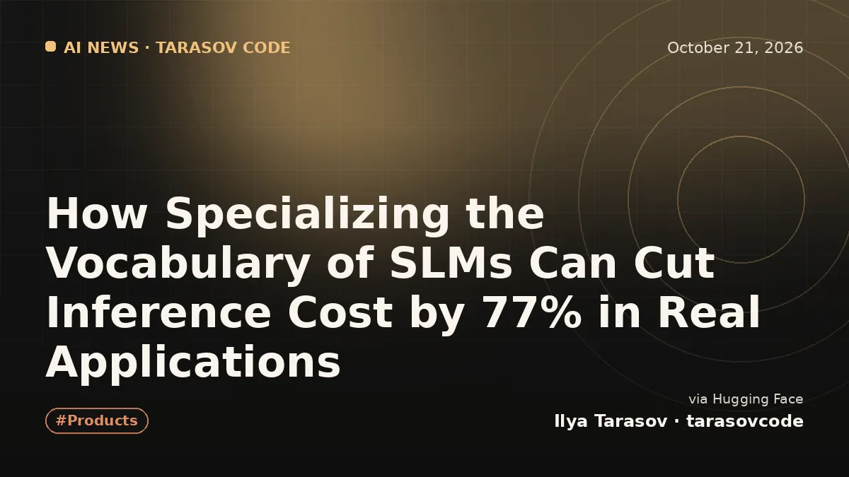 How Specializing the Vocabulary of SLMs Can Cut Inference Cost by 77% in Real Applications