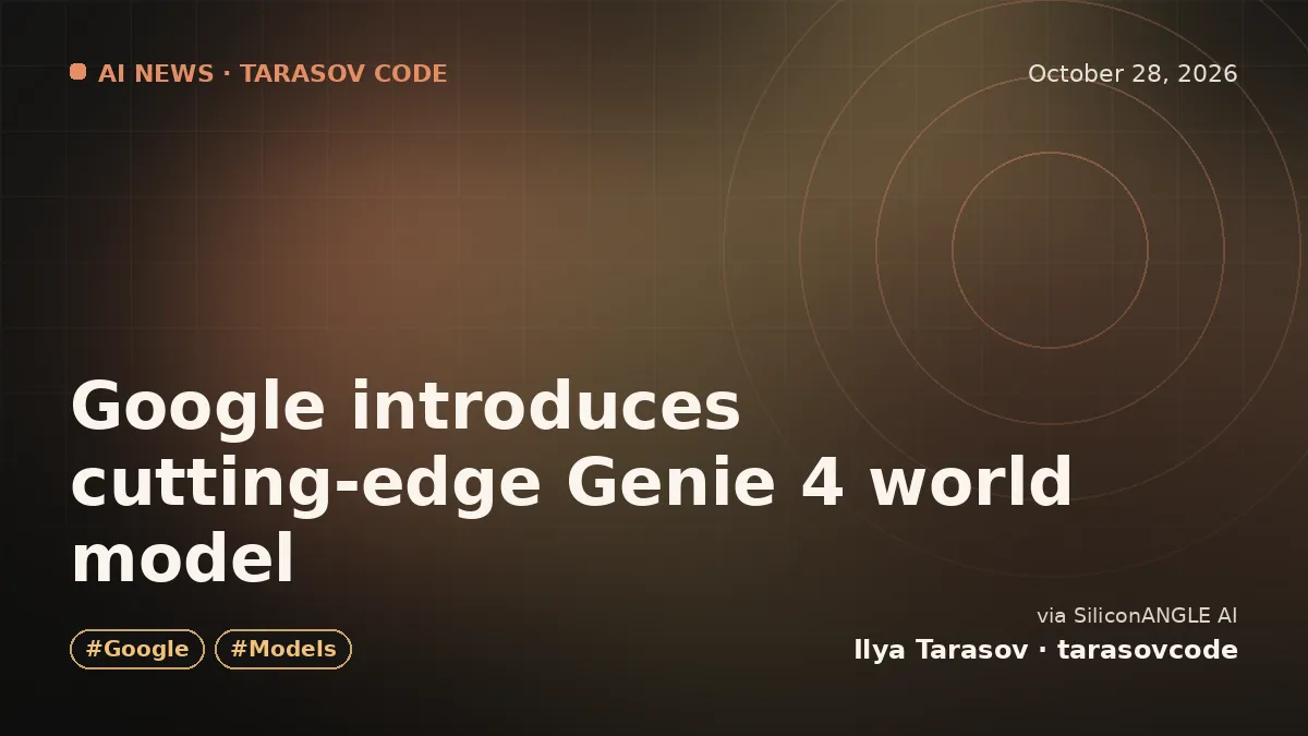 Google introduces cutting-edge Genie 4 world model