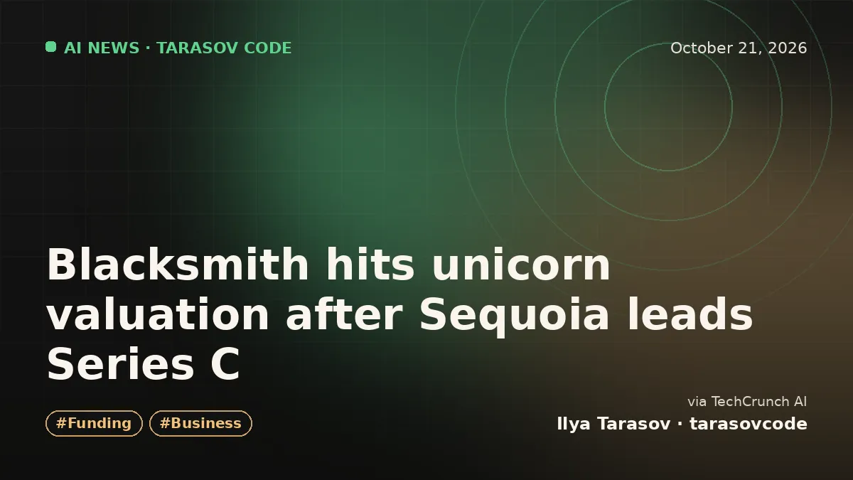 Blacksmith hits unicorn valuation after Sequoia leads Series C