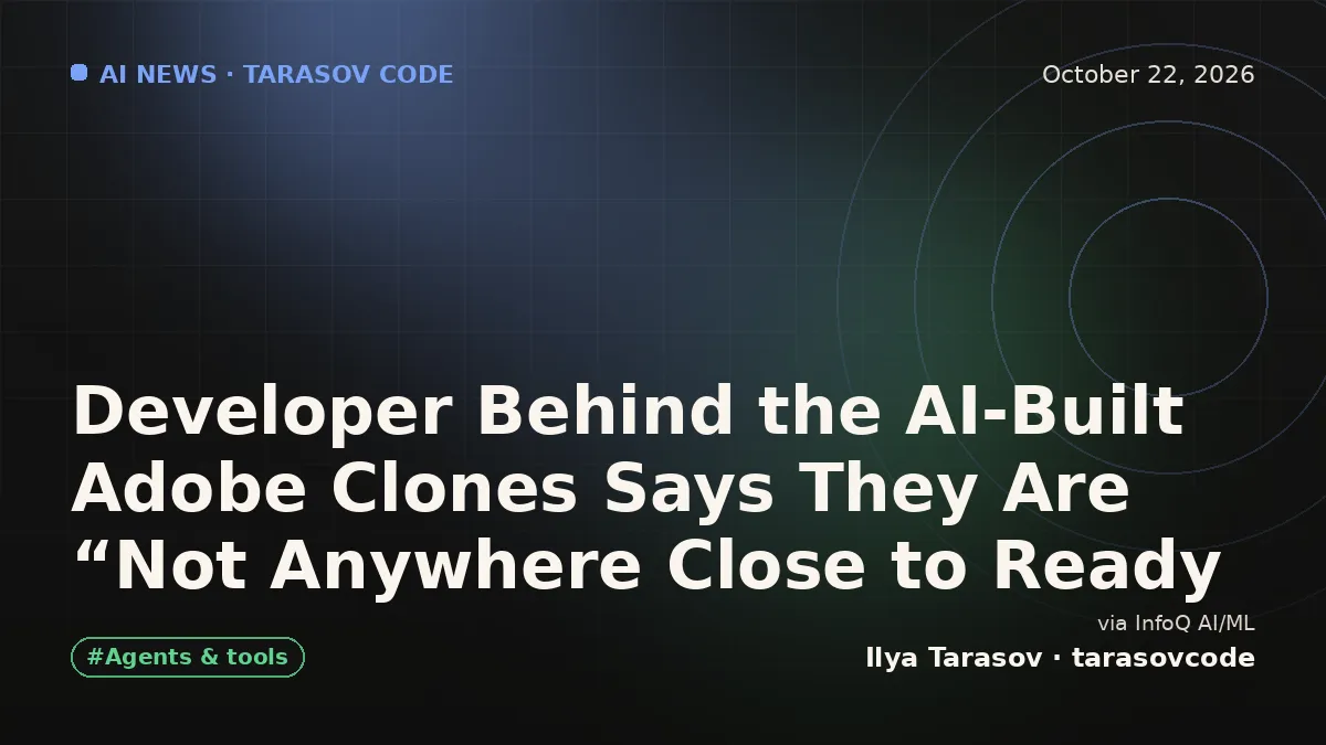 Developer Behind the AI-Built Adobe Clones Says They Are “Not Anywhere Close to Ready