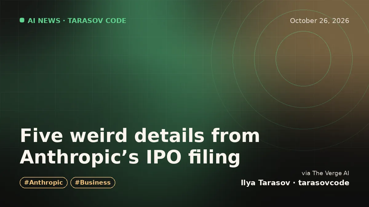 Five weird details from Anthropic’s IPO filing
