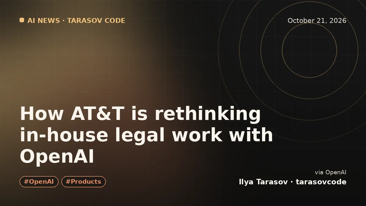 How AT&T is rethinking in-house legal work with OpenAI