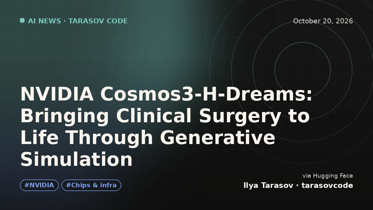 NVIDIA Cosmos3-H-Dreams: Bringing Clinical Surgery to Life Through Generative Simulation