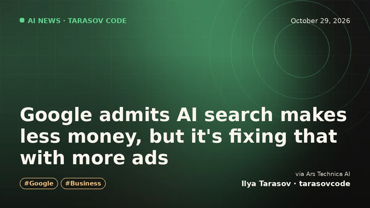 Google admits AI search makes less money, but it's fixing that with more ads