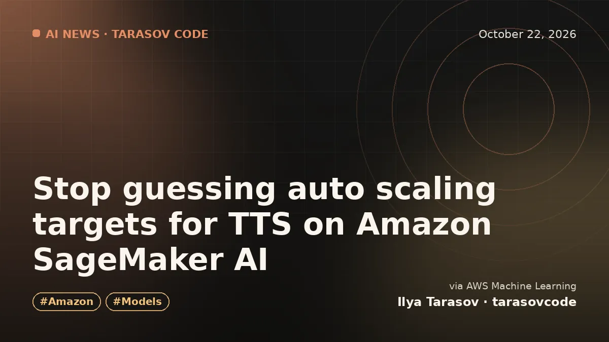 Stop guessing auto scaling targets for TTS on Amazon SageMaker AI