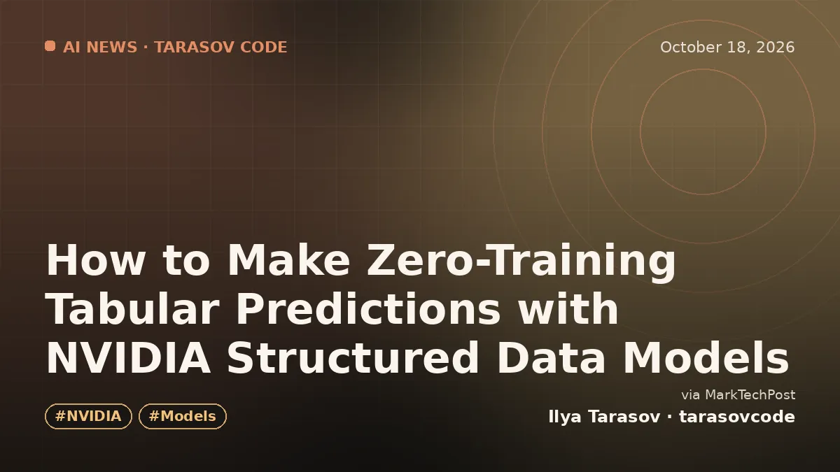 How to Make Zero-Training Tabular Predictions with NVIDIA Structured Data Models