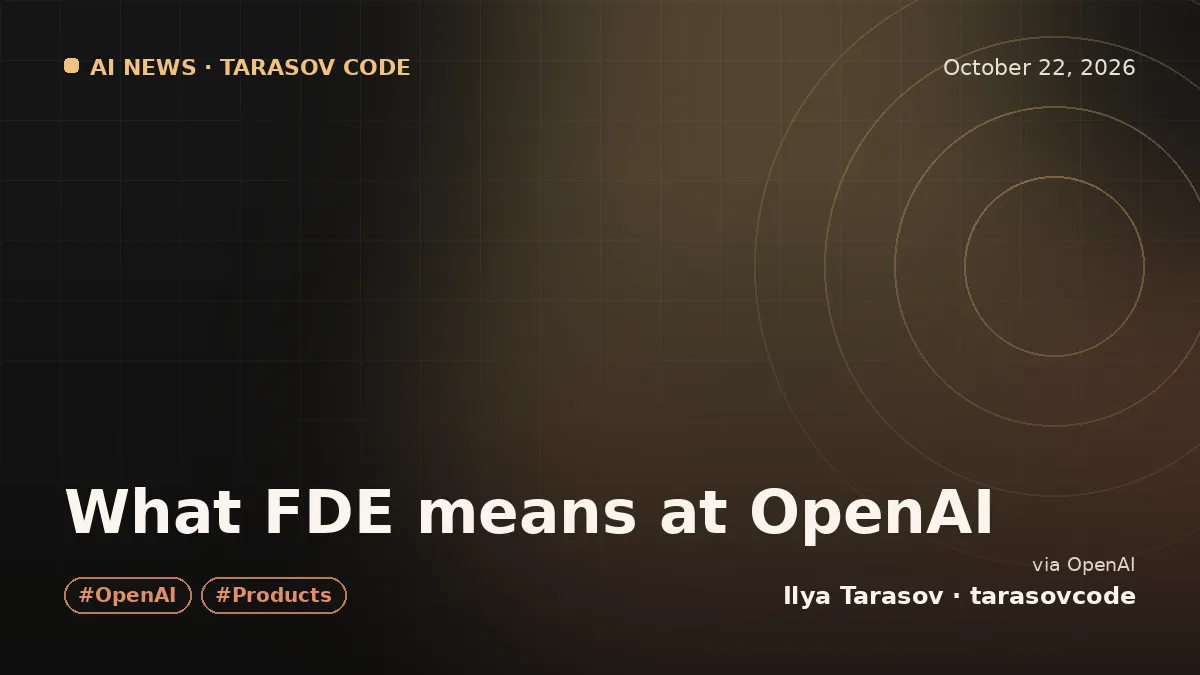 What FDE means at OpenAI