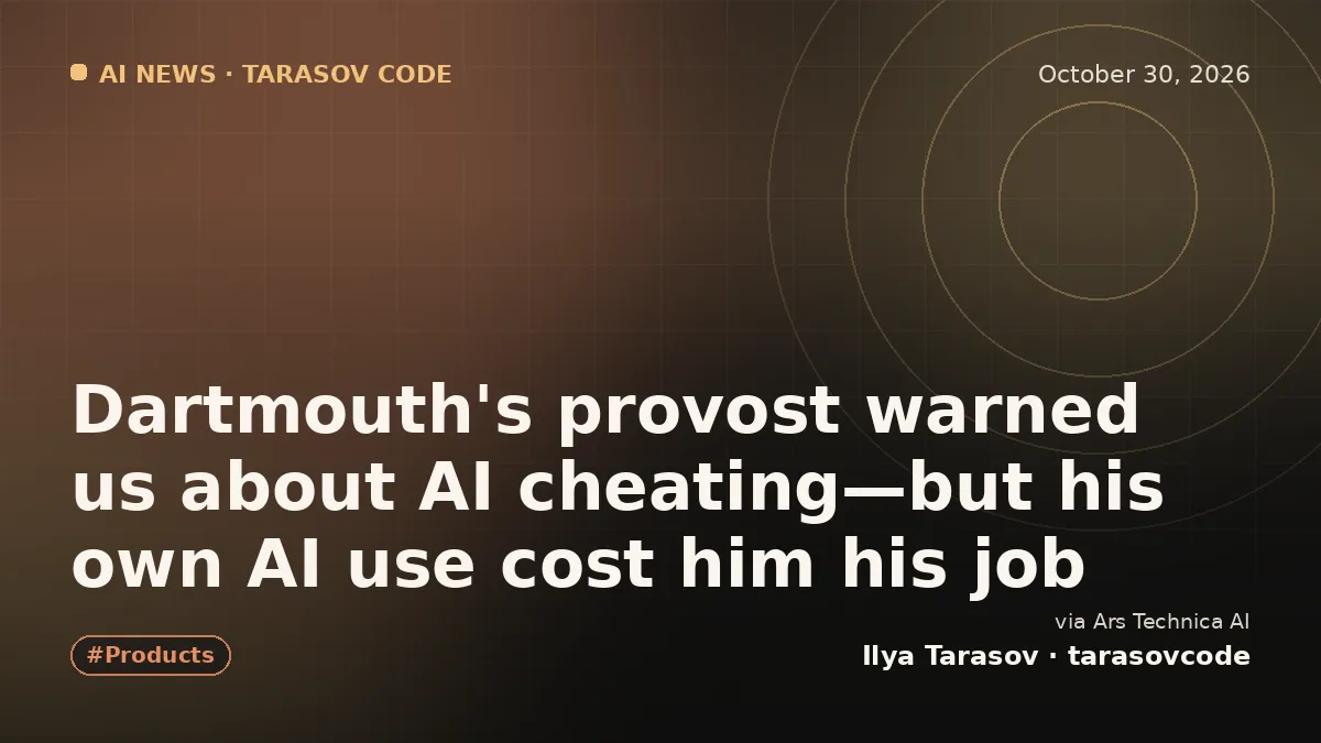 Dartmouth's provost warned us about AI cheating—but his own AI use cost him his job