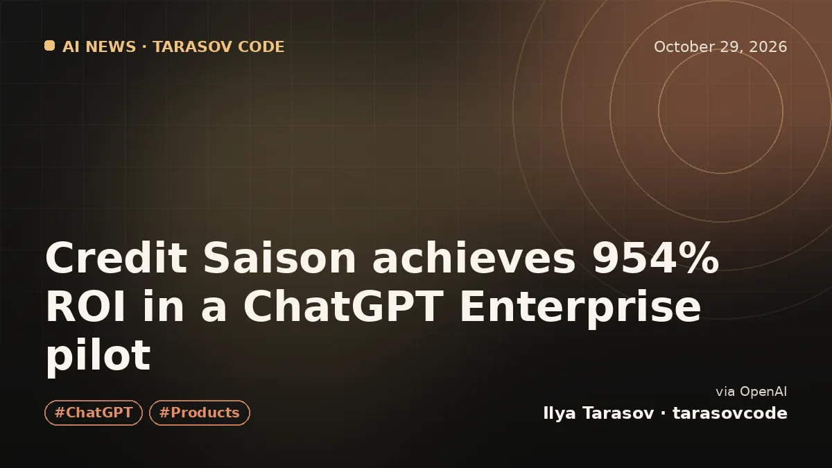 Credit Saison achieves 954% ROI in a ChatGPT Enterprise pilot