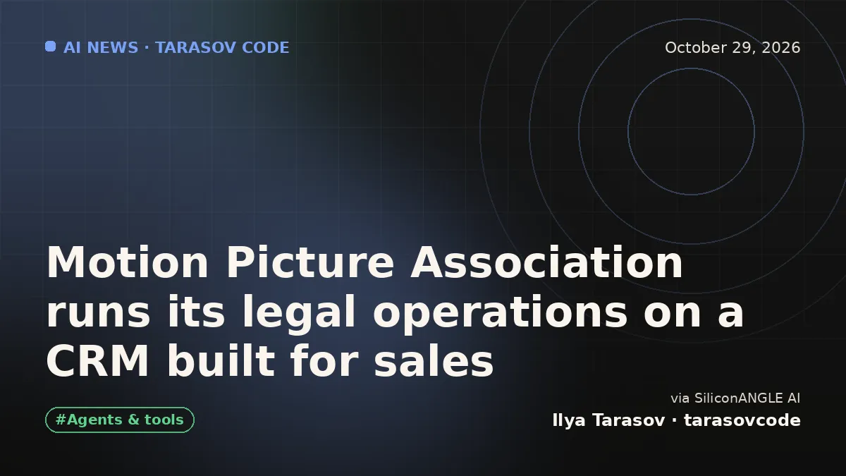 Motion Picture Association runs its legal operations on a CRM built for sales