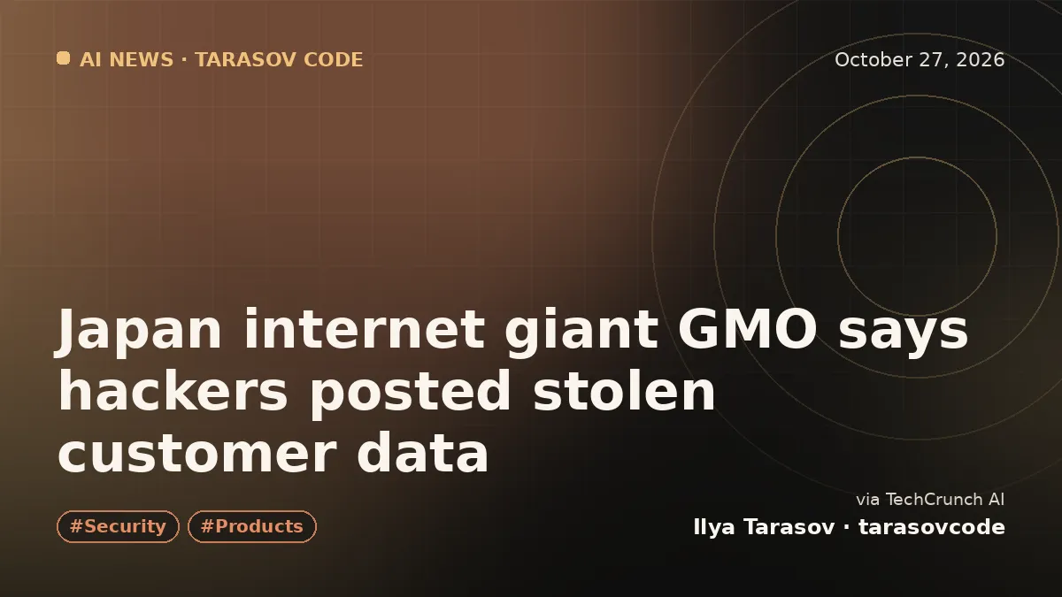 Japan internet giant GMO says hackers posted stolen customer data
