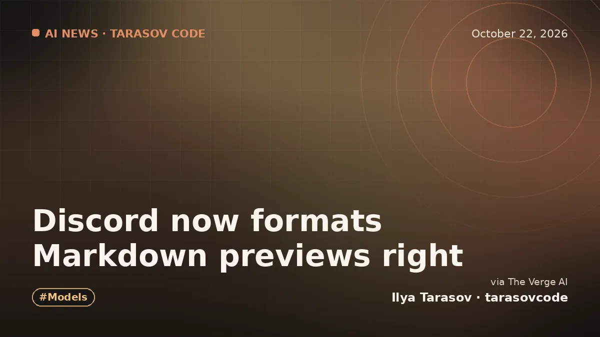 Discord now formats Markdown previews right