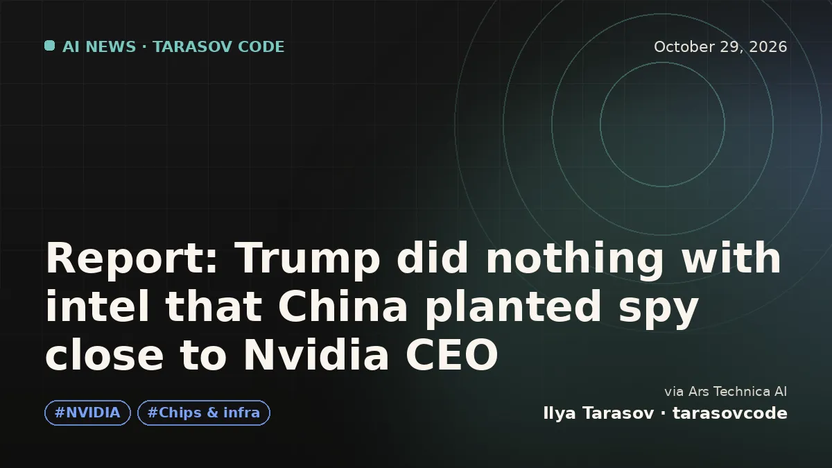 Report: Trump did nothing with intel that China planted spy close to Nvidia CEO