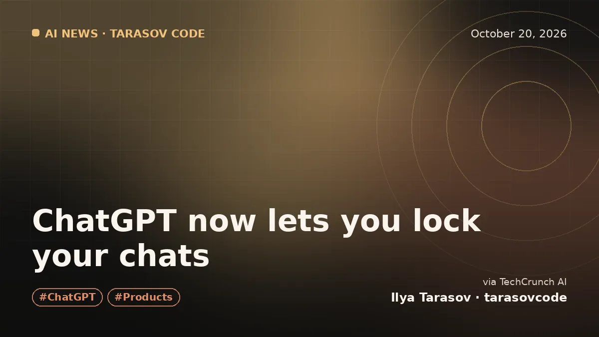 ChatGPT now lets you lock your chats