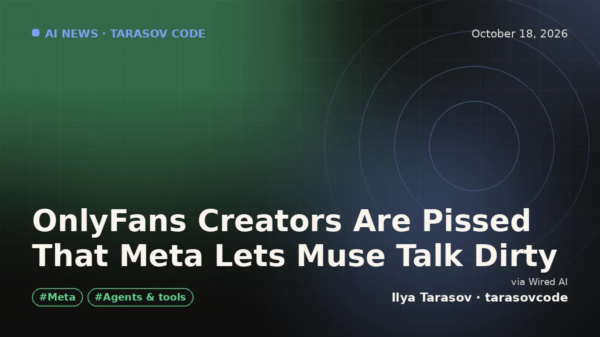 OnlyFans Creators Are Pissed That Meta Lets Muse Talk Dirty