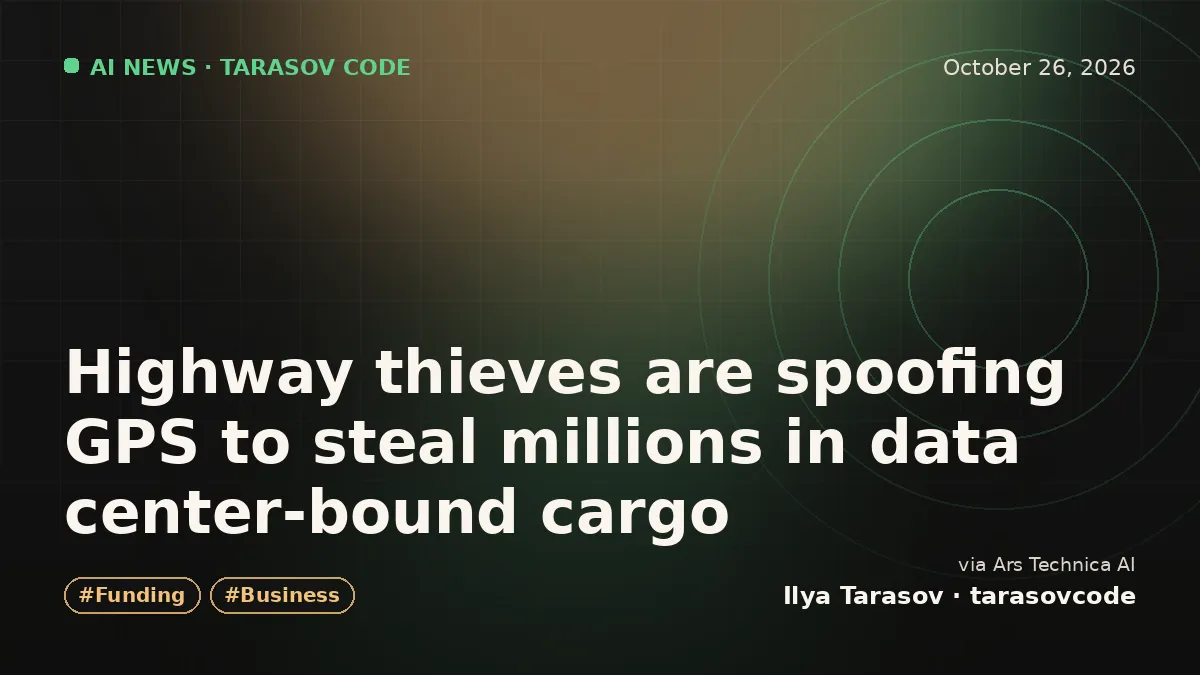 Highway thieves are spoofing GPS to steal millions in data center-bound cargo