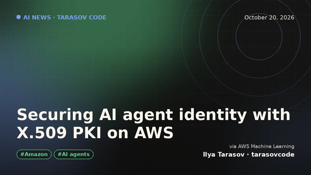 Securing AI agent identity with X.509 PKI on AWS