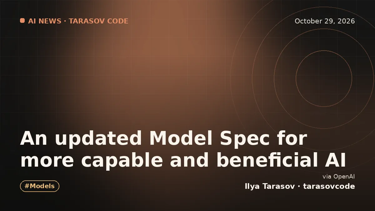 An updated Model Spec for more capable and beneficial AI
