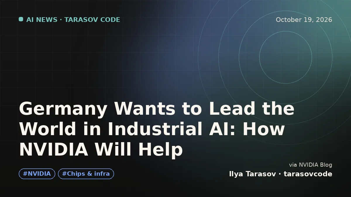 Germany Wants to Lead the World in Industrial AI: How NVIDIA Will Help