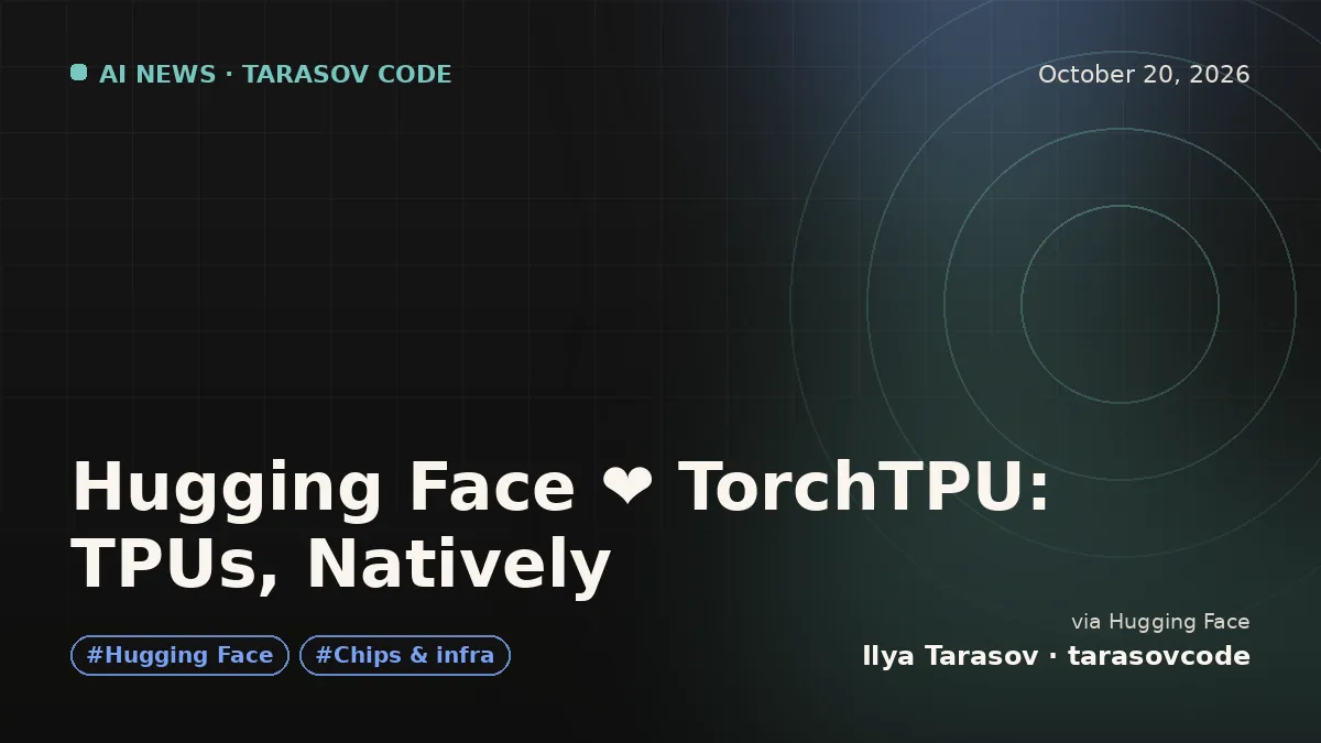 Hugging Face ❤️ TorchTPU: TPUs, Natively