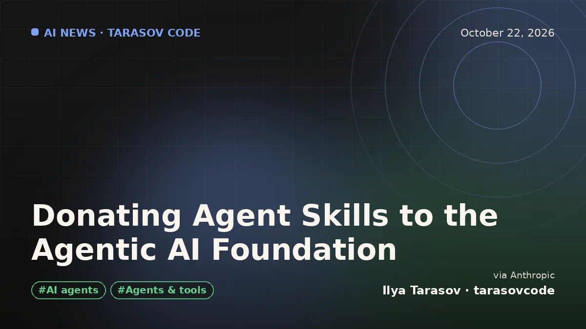 Donating Agent Skills to the Agentic AI Foundation