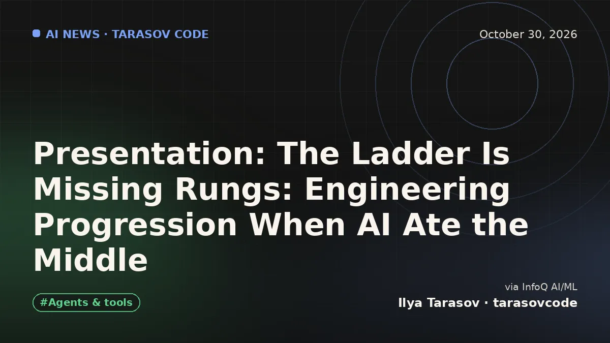 Presentation: The Ladder Is Missing Rungs: Engineering Progression When AI Ate the Middle