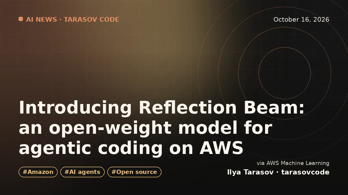Introducing Reflection Beam: an open-weight model for agentic coding on AWS