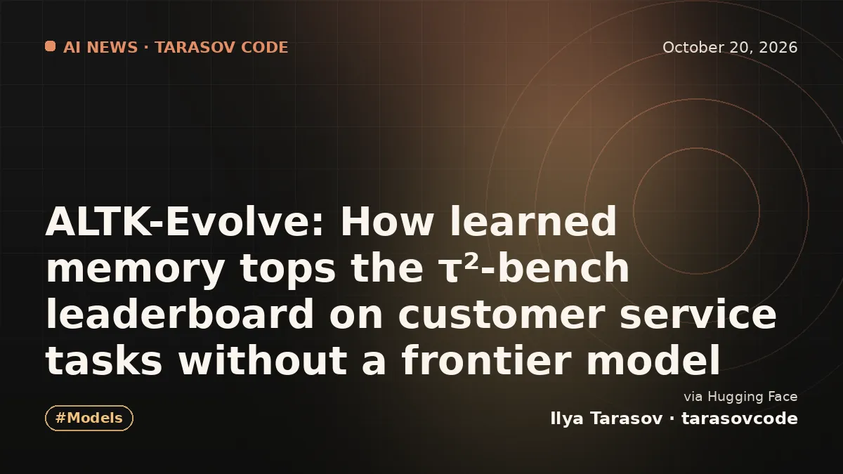 ALTK-Evolve: How learned memory tops the τ²-bench leaderboard on customer service tasks without a frontier model