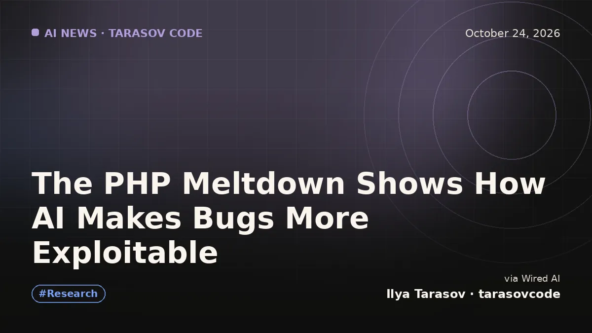 The PHP Meltdown Shows How AI Makes Bugs More Exploitable