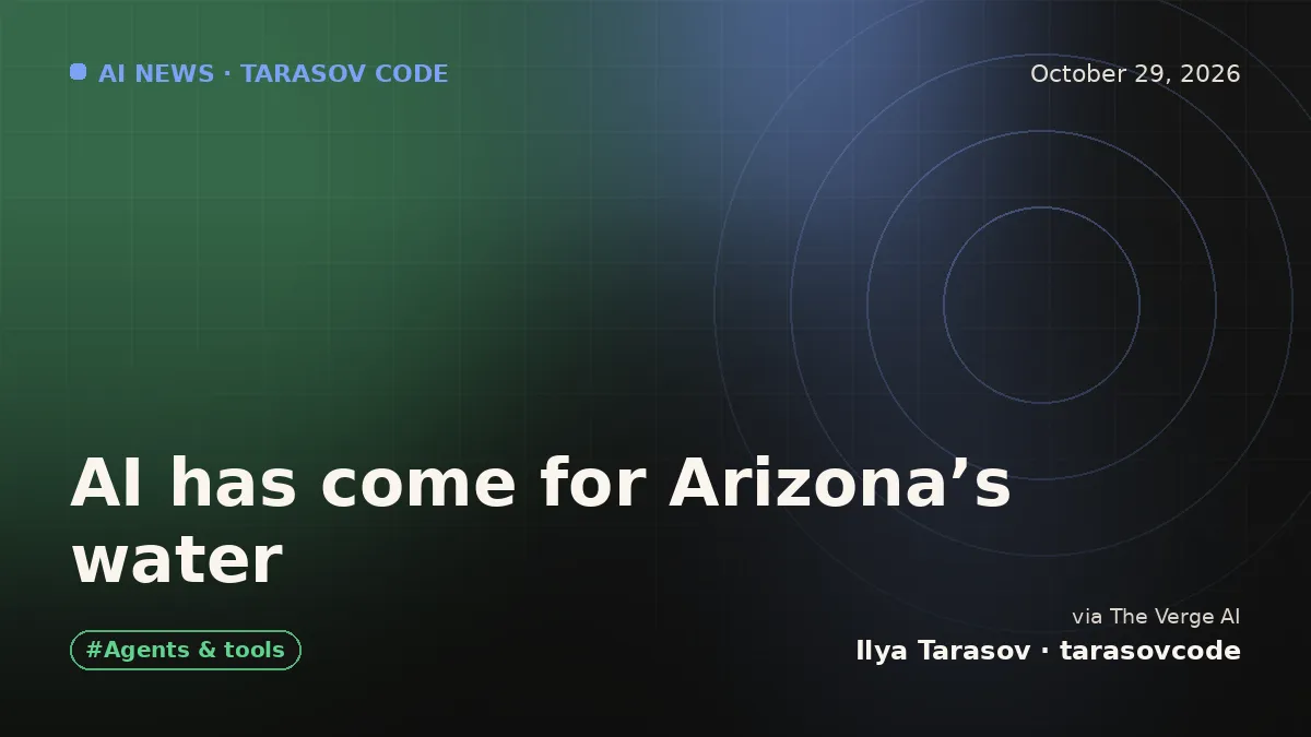 AI has come for Arizona’s water
